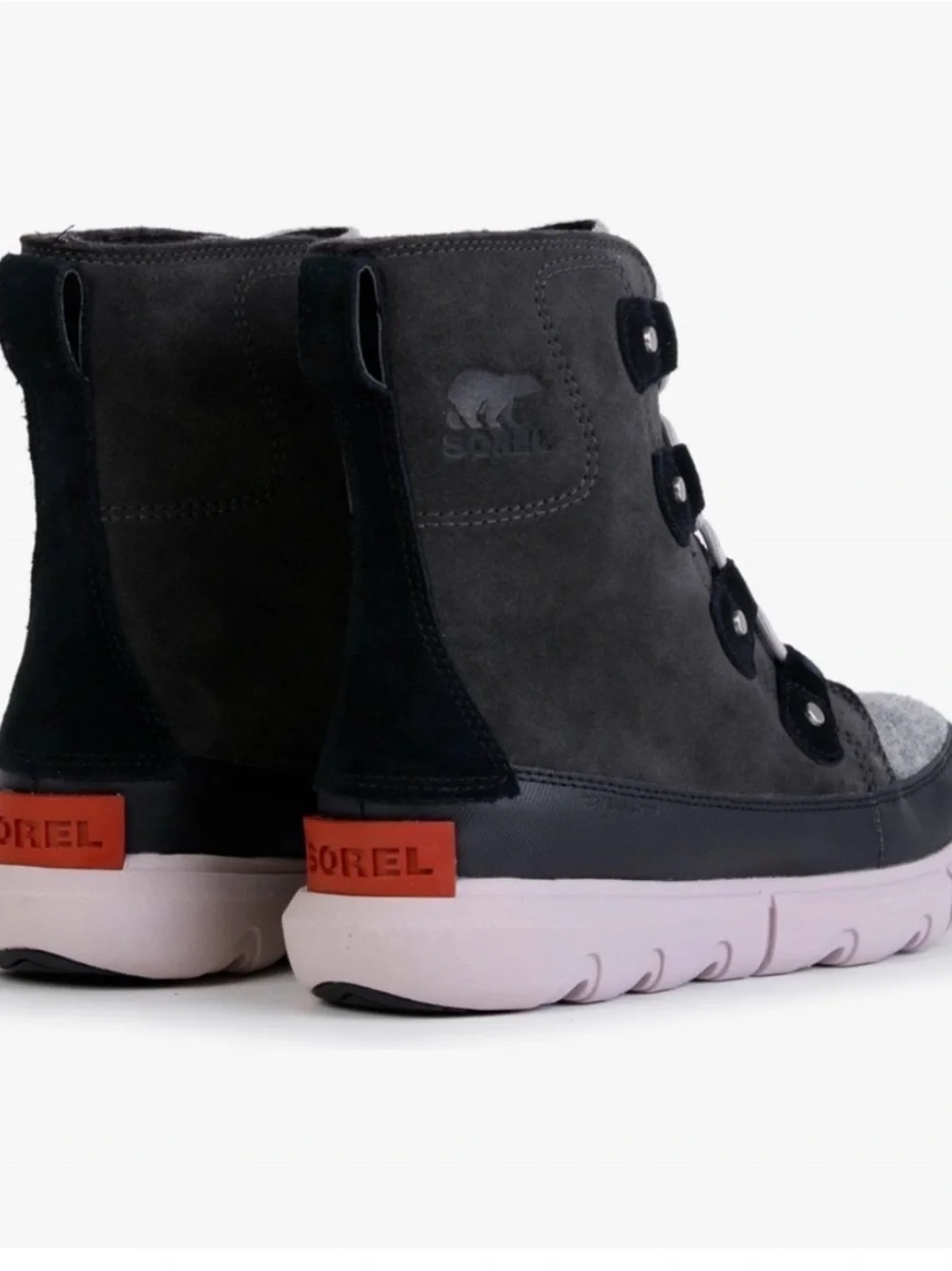 Explorer II Joan Felt Jet Vapor Suede Ankle Boots 8.5 (no Laces)